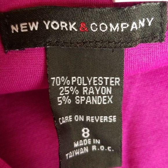 New York and Company Purple Dress Casual Work Sz 8 - Picture 6 of 6